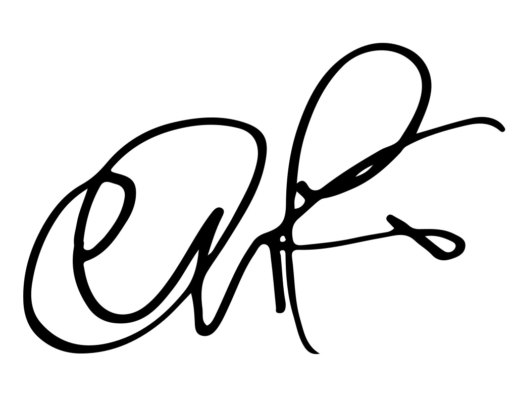 official signature of celebrity Chris Pratt