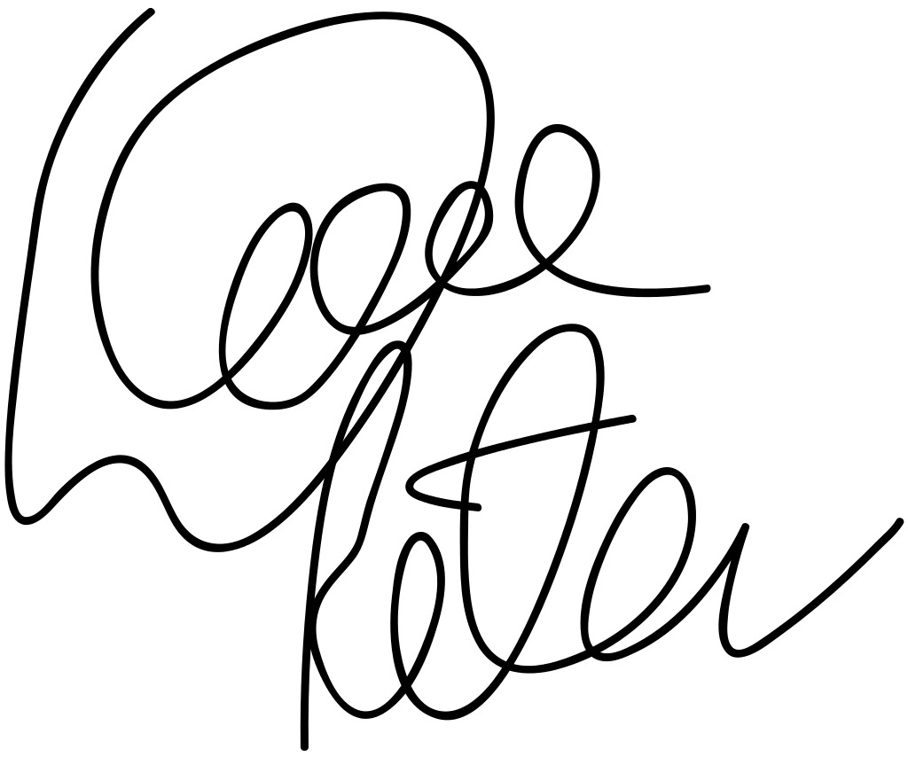 official signature of celebrity David Letterman