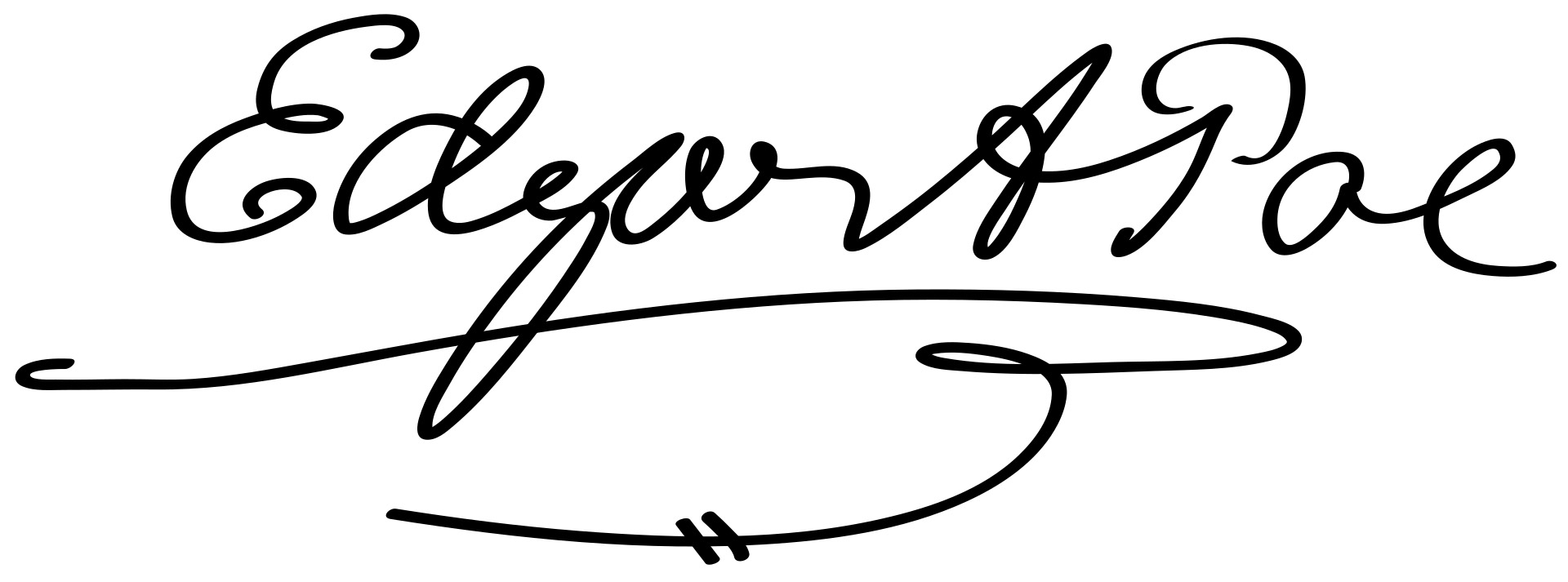 official signature of celebrity Edgar Allan Poe