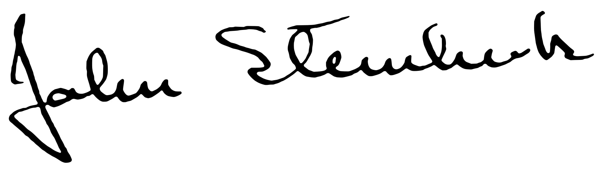 official signature of celebrity John Steinbeck