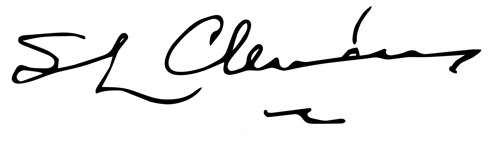 official signature of celebrity Mark Twain